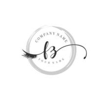 initial FZ logo handwriting beauty salon fashion modern luxury monogram vector