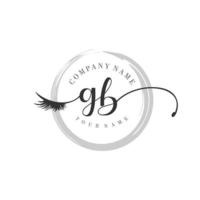 initial GB logo handwriting beauty salon fashion modern luxury monogram vector