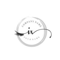 initial IX logo handwriting beauty salon fashion modern luxury monogram vector