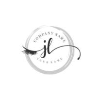 initial JL logo handwriting beauty salon fashion modern luxury monogram vector