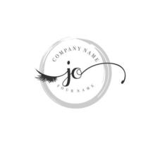 initial JO logo handwriting beauty salon fashion modern luxury monogram vector