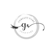 initial GX logo handwriting beauty salon fashion modern luxury monogram vector