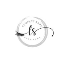 initial LS logo handwriting beauty salon fashion modern luxury monogram vector