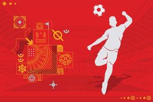 Football Background Vector. Football background for banner, and soccer championship vector