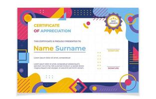 Modern Abstract Certificates of Achievements Template vector