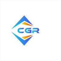 cgr diseño de logotipo de tecnología abstracta sobre fondo blanco. concepto de logotipo de letra de iniciales creativas cgr. vector