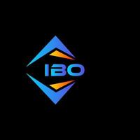 Diseño de logotipo de tecnología abstracta de ibo sobre fondo blanco. concepto de logotipo de letra de iniciales creativas de ibo. vector