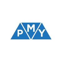 mpy diseño de logotipo inicial abstracto sobre fondo blanco. concepto de logotipo de letra de iniciales creativas mpy. vector