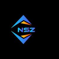 NSZ abstract technology logo design on Black background. NSZ creative initials letter logo concept. vector