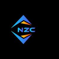 Diseño de logotipo de tecnología abstracta nzc sobre fondo negro. concepto de logotipo de letra de iniciales creativas de nzc. vector