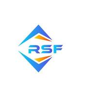 diseño de logotipo de tecnología abstracta rsf sobre fondo blanco. concepto de logotipo de letra de iniciales creativas rsf. vector