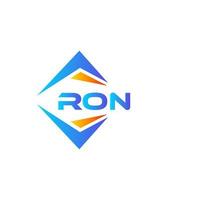 diseño de logotipo de tecnología abstracta de ron sobre fondo blanco. concepto de logotipo de letra de iniciales creativas de ron. vector