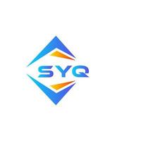 Diseño de logotipo de tecnología abstracta syq sobre fondo blanco. Concepto de logotipo de letra de iniciales creativas syq. vector