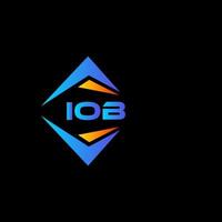 diseño de logotipo de tecnología abstracta de iob sobre fondo blanco. concepto de logotipo de letra de iniciales creativas de iob. vector