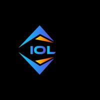 diseño de logotipo de tecnología abstracta iol sobre fondo blanco. concepto de logotipo de letra inicial creativa iol. vector