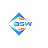 BSW abstract technology logo design on white background. BSW creative initials letter logo concept. vector