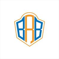 BRB abstract monogram shield logo design on white background. BRB creative initials letter logo. vector