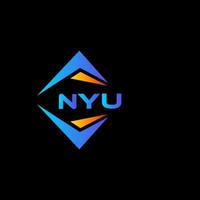 diseño de logotipo de tecnología abstracta nyu sobre fondo negro. concepto de logotipo de letra de iniciales creativas de nyu. vector