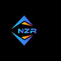 Diseño de logotipo de tecnología abstracta nzr sobre fondo negro. concepto de logotipo de letra de iniciales creativas nzr. vector