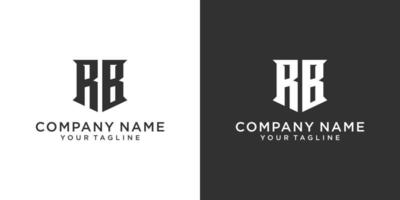 concepto de diseño de logotipo de letra inicial rb o br. vector