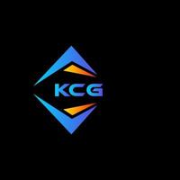 Diseño de logotipo de tecnología abstracta kcg sobre fondo negro. concepto de logotipo de letra de iniciales creativas kcg. vector