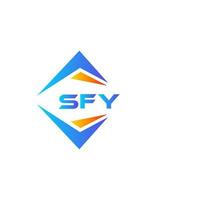 diseño de logotipo de tecnología abstracta sfy sobre fondo blanco. concepto de logotipo de letra de iniciales creativas sfy. vector