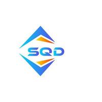 diseño de logotipo de tecnología abstracta sqd sobre fondo blanco. concepto de logotipo de letra de iniciales creativas sqd. vector