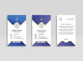 Creative and modern id card template design vector