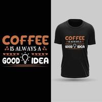 paquete de diseño de camiseta de vector de tipografía de café