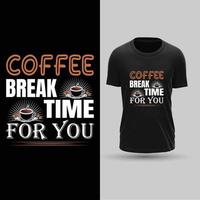 paquete de diseño de camiseta de vector de tipografía de café
