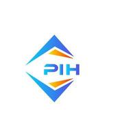 pih diseño de logotipo de tecnología abstracta sobre fondo blanco. concepto de logotipo de letra de iniciales creativas pih. vector