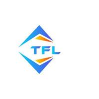 diseño de logotipo de tecnología abstracta tfl sobre fondo blanco. concepto de logotipo de letra de iniciales creativas tfl. vector