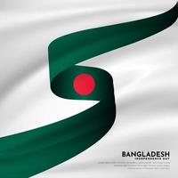 vector de fondo de diseño de bandera de bangladesh realista. diseño del día de la independencia de bangladesh