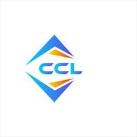 diseño de logotipo de tecnología abstracta ccl sobre fondo blanco. concepto de logotipo de letra de iniciales creativas ccl. vector