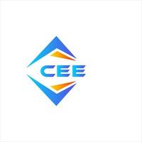 diseño de logotipo de tecnología abstracta cee sobre fondo blanco. concepto de logotipo de letra de iniciales creativas cee. vector