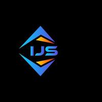 Diseño de logotipo de tecnología abstracta ijs sobre fondo blanco. concepto de logotipo de letra de iniciales creativas ijs. vector