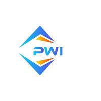 Diseño de logotipo de tecnología abstracta pwi sobre fondo blanco. concepto de logotipo de letra de iniciales creativas pwi. vector