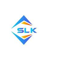 diseño de logotipo de tecnología abstracta slk sobre fondo blanco. concepto de logotipo de letra de iniciales creativas slk. vector