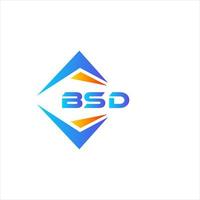 diseño de logotipo de tecnología abstracta bsd sobre fondo blanco. concepto de logotipo de letra de iniciales creativas bsd. vector