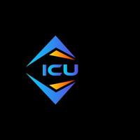 diseño de logotipo de tecnología abstracta icu sobre fondo blanco. concepto de logotipo de letra de iniciales creativas de icu. vector