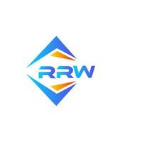 rrw diseño de logotipo de tecnología abstracta sobre fondo blanco. concepto de logotipo de letra de iniciales creativas rrw. vector