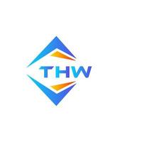 diseño de logotipo de tecnología abstracta thw sobre fondo blanco. thw concepto de logotipo de letra de iniciales creativas. vector