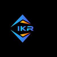 Diseño de logotipo de tecnología abstracta ikr sobre fondo blanco. concepto de logotipo de letra de iniciales creativas ikr. vector