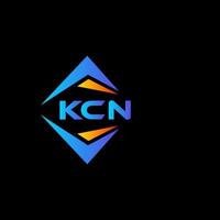 diseño de logotipo de tecnología abstracta kcn sobre fondo negro. concepto de logotipo de letra de iniciales creativas kcn. vector