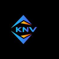 diseño de logotipo de tecnología abstracta knv sobre fondo negro. concepto de logotipo de letra de iniciales creativas knv. vector