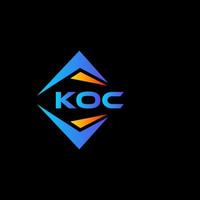 KOC abstract technology logo design on Black background. KOC creative initials letter logo concept. vector