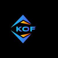 KOF abstract technology logo design on Black background. KOF creative initials letter logo concept. vector