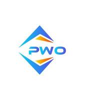 PWO abstract technology logo design on white background. PWO creative initials letter logo concept. vector