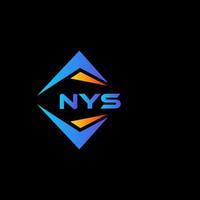 diseño de logotipo de tecnología abstracta de nys sobre fondo negro. concepto de logotipo de letra de iniciales creativas de nys. vector