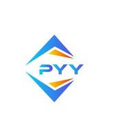 pyy diseño de logotipo de tecnología abstracta sobre fondo blanco. concepto de logotipo de letra de iniciales creativas pyy. vector